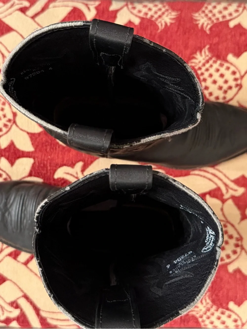 Justin Boots Black Western Boots - Picture 3 of 4